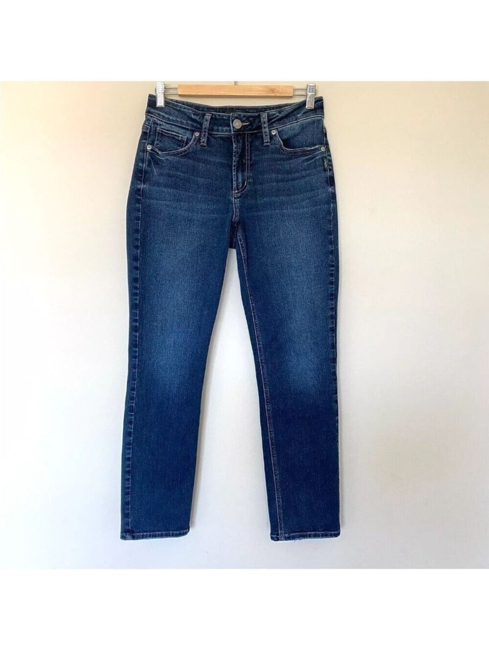 Silver Suki Straight Leg Blue Jeans Women's Sz 30x29 Dark Wash
